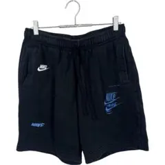 NIKE ナイキ　メンズ　スウェット　ハーフパンツ　ロゴ刺繍　短パン　黒