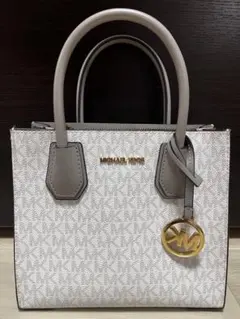 新品同様 タグ付きマイケルコース 2WAY トートバッグ ホワイト レザー 