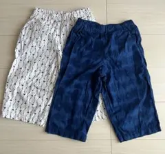 【ユニクロ】ミッキー柄ハーフパンツ 2枚セット 140cm