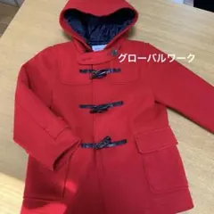 グローバルワーク　キッズ　ダッフルコート　L 赤　110-120