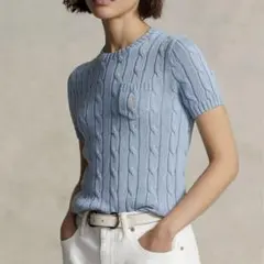 Polo by Ralph Lauren ラルフローレン　ケーブル半袖ニットM