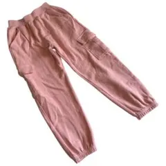 キッズ カーゴパンツ スポーツウェア 140サイズ ピンク スウェットパンツ