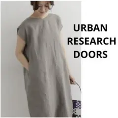 URBAN RESEARCH DOORS リネンフレンチスリーブワンピース