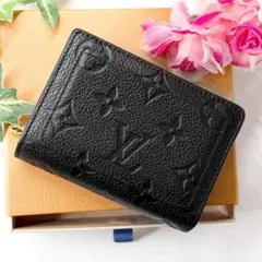 ✨極美品 現行✨ルイヴィトン アンプラント クレア 二つ折り財布 黒 ブラック