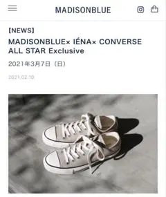 コンバース×マディソンブルー×イエナ　オールスター　23cmのサムネイル