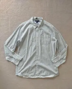 TOMMY HILFIGER　トミーヒルフィガー ストライプBDシャツ XL