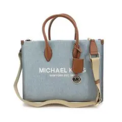 超美品 マイケルコース ショルダーバッグ ミレラ デニム 30-25050217