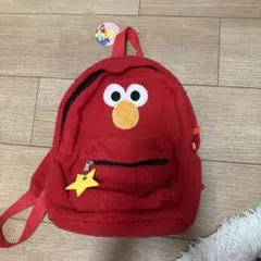 セサミストリート エルモ 赤 ふわふわもこもこリュック新品