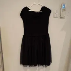 chambre de charme チュールワンピース　ブラック　フリーサイズのサムネイル