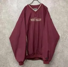 レア《ナイキ》カレッジ刺繍プルオーバーナイロンジャケット/メンズXL