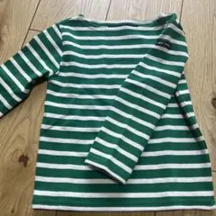 SAINT JAMES 緑と白のストライプ Tシャツ 4歳用
