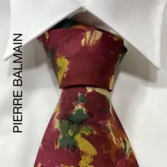 TG3440 PIERRE BALMAIN アート シルク ネクタイ イタリア製