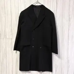 アニエスベー　濃紺　チェスターコート　メンズ　ロングコート　ウール チェスターコート メンズ ロングコート ビジネス カシミヤ混
