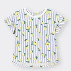 【新品】GU baby カンタンT 半袖 レモン柄 100cmのサムネイル
