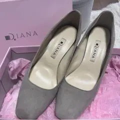 DIANA ダイアナ 本革スエード パンプス グレー