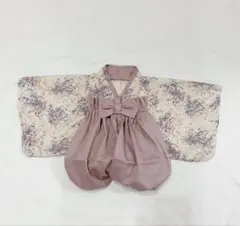베이비 하카마 핸드메이드 80-100 백일 셀레브레이션 하카마 롬퍼, 둔 핑크