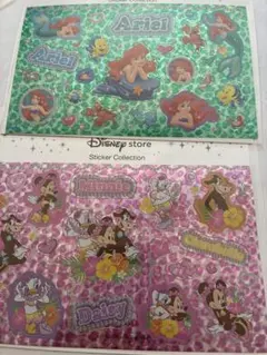 ディズニーストア　ミニー、アリエル　シール2セット