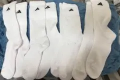 未使用　アディダス25-27cm ソックス 4足セットホワイト暖かい靴下