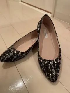 BARNYARDSTORM 38 ツイードスタッズパンプス