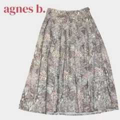 agnes b. PARIS 総柄 フレアスカート 36のサムネイル