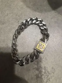 FENDI フェンディ FFブレスレット S シルバー ゴールド 喜平 74 - メルカリ