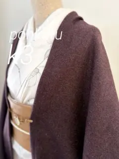 k3 薄羽織 小豆色柔らかウールモモンガコート　長羽織　モモンガコート