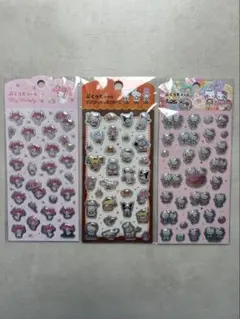 【正規品】サンリオ　ぷくっとシール 3セット　キャンドゥ　ダイソー