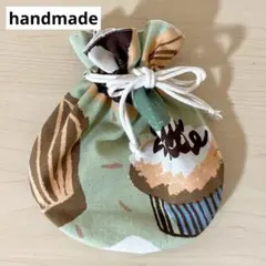 【 handmade 】丸巾着 布雑貨 お菓子 スイーツ柄