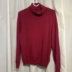 TALBOTS 赤 タートルネック 長袖ニット