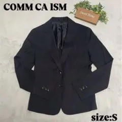 【COMM CA ISM】コムサイムズ（S）テーラードジャケット アウター 黒