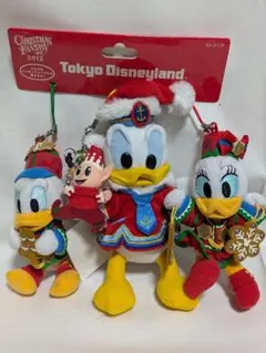 ディズニー　クリスマス　ドナルドデイジー　2012 2015　ストラップ　ぬいば