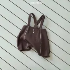 韓国子供服 BEBEHOLIC Kale サスペンダー（ブラウン, 80cm）