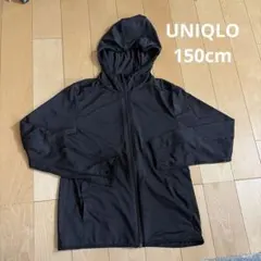 UNIQLO キッズ　エアリズム　パーカー　150 uvカット　ブラック