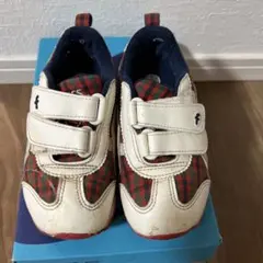 familiar✖️ASICS スニーカー 16.5cm ホワイト/レッド