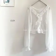 CLEA フロントリボン ショート丈シアーボレロ2118