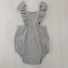 baby GAPグレー フリル付きロンパース6〜12month 70 綿100%