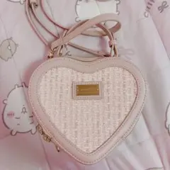 サマンサベガ ハート型ツイードショルダーバッグ