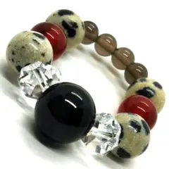 天然石リング☆ブラックオニキス　ダルメシアンジャスパー　瑪瑙　スモーキークォーツ