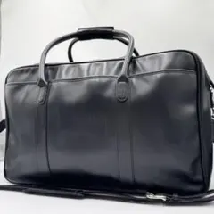 美品✨コーチ ボストンバッグ 2way 2室 旅行 大容量 レザー ブラック