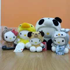 当時物　ハローキティ　変身　着ぐるみ　ぬいぐるみ　動物　5点セット　平成レトロ