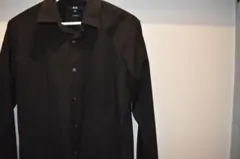 UNIQLO スリムフィット ブラックシャツ Mメンズ