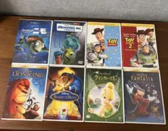 ディズニーdvd　ティンカーベル、ニモ、モンスターズインクなど全8本3/15まで