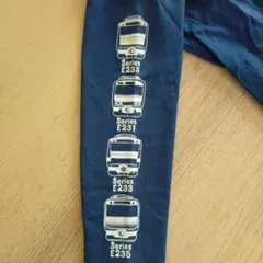 電車デザイン 長袖カットソー 青