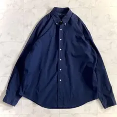 ラルフローレン ツイルコットンシャツ ネイビー XXL クラシックフィット