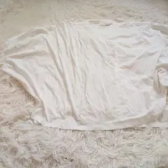 美品「INED」ゆったりしたシルエットドルリーブＴシャツホワイト系白系「M」のサムネイル