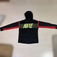 NIKE ジュニア用フード付きジャケット 黒/赤/黄