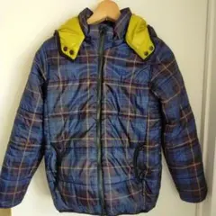 GUチェック柄フード付きジャケット