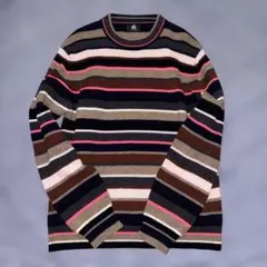 PAUL SMITH マルチカラー ストライプ ニットセーター