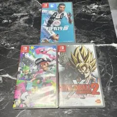 ソフト3本セット FIFA19 スプラトゥーン2 ドラゴンボールゼノバース2