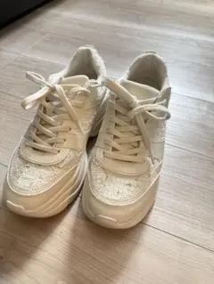 ZARA✩.*˚美品 ホワイト 厚底カジュアルスニーカー